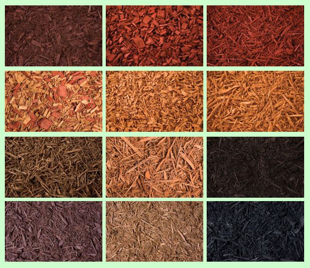 Different colors and types of mulch available in Minnesota
